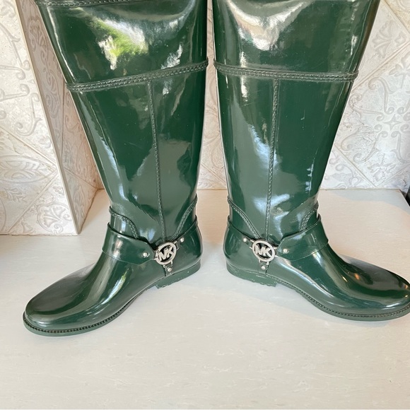 Michale Kors - Green Rain boots- 10 - Picture 6 of 15